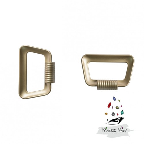 225 - مقبض ايطالي شكل مضلع ذهبي ( قطعتين)