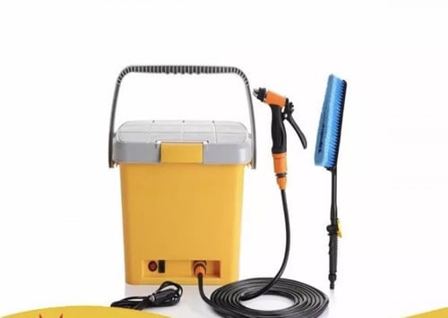 مضخة مع سطل ومحول