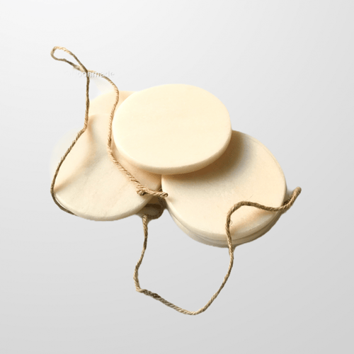 طقم قاعدة أكواب رخام كريمي مستديرة