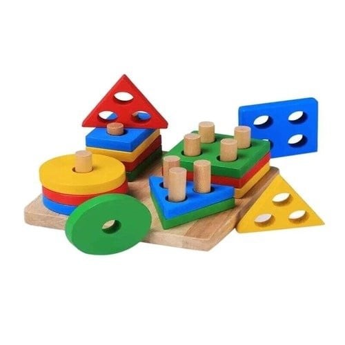 مكعبات التركيب الخشبية للأطفال - التعليم المبكر