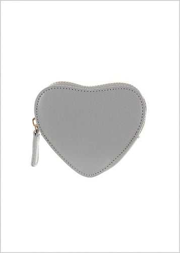محفظة نقود على شكل قلب- رمادي