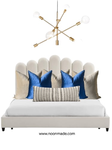 غطاء وسادة قمحي طبيعي مخمل قطن