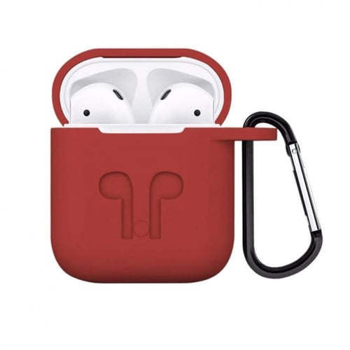 حافظة غلاف سماعة ابل ايربودز سيليكون مع حلقة