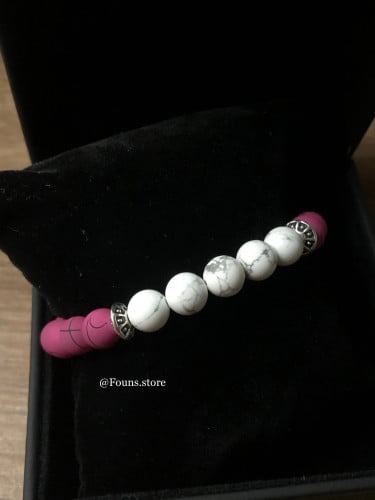 سوارة عودي مع ابيض رخامي