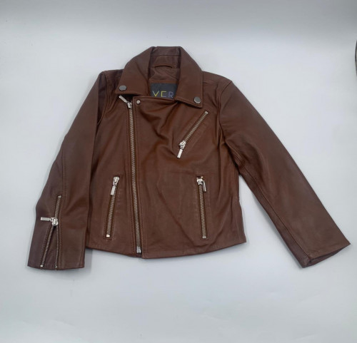 TAN BIKER JACKET