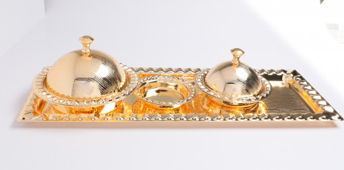 طقم تمرية 4 قطع ذهبي