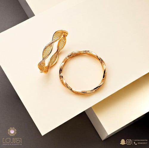 بناجر أطفال مطلية ذهبي