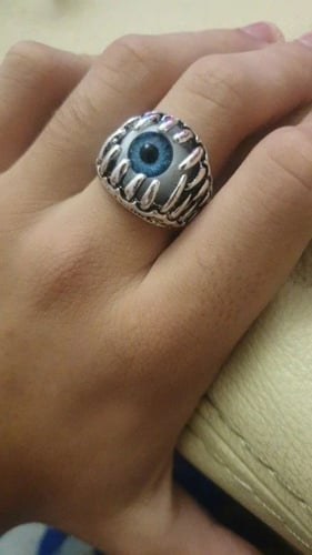 خاتم مخلب فك عين زرقاء