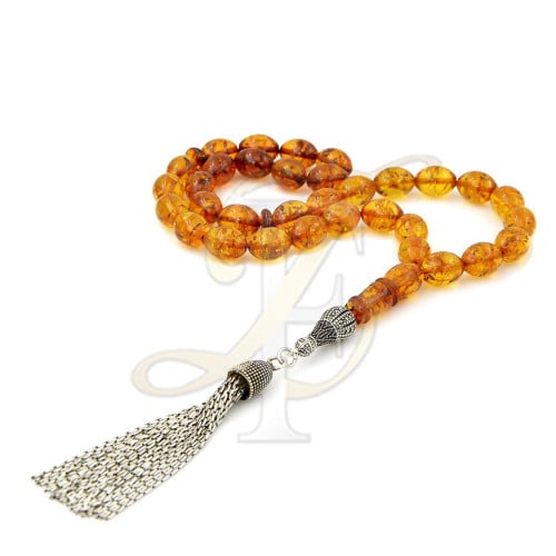 سبحة (كهرمان بولندي طبيعي) فضة عيار 925