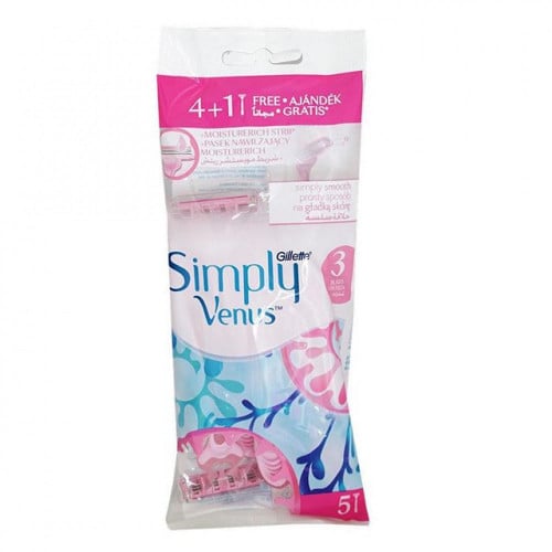 شفرات جيليت سيمبلي فينوس من سمبلي - 5 قطع