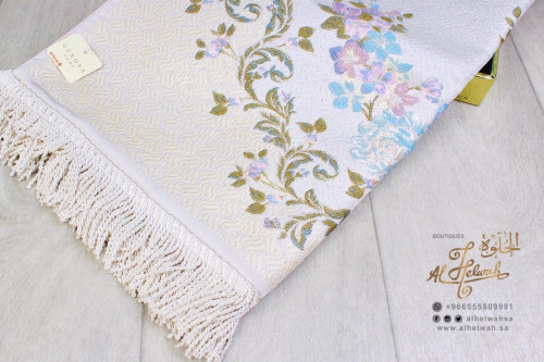 سجادة صلاة تركي فاخرة بعلبة 65x110 سم