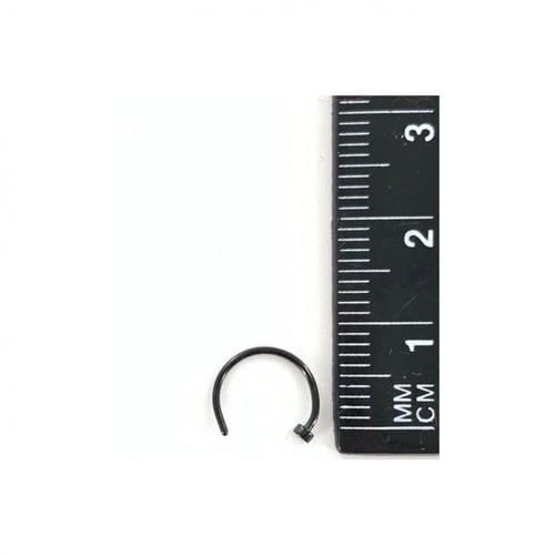 20g Black Hoop Flat Disc