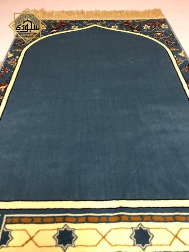 سجادة إمام الحرم الفاخرة 8 ملم سماوي