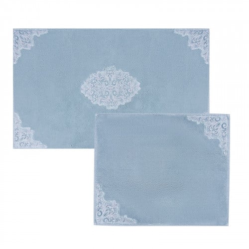 طقم دعاسات مطرزة Bianca لون أزرق