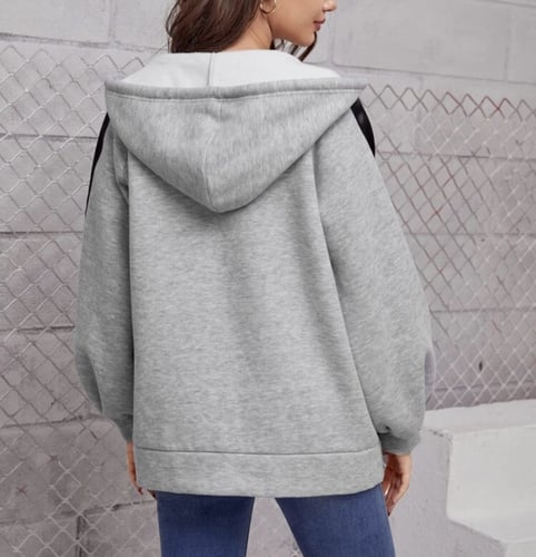 سويت رمادي بسحاب امامي