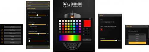 قولوريوس ماوس العاب موديل او - اسود مطفي