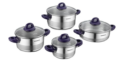 كوركماز هيرا طقم قدور 8 قطع لافندر - A1087