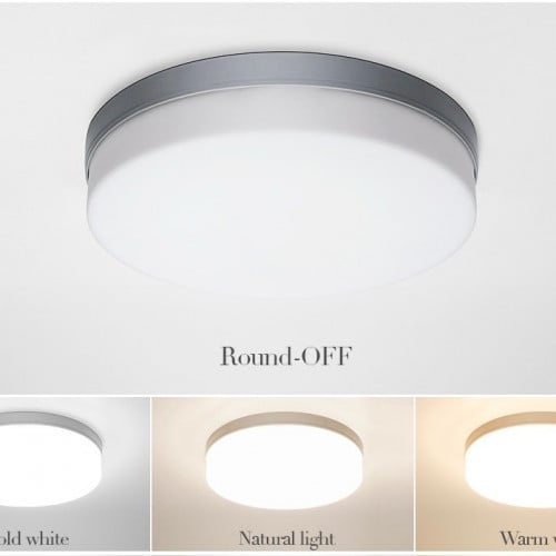 إضاءة سقف رفيع للغاية - دائري لون إضاءة أبيض دافئ...