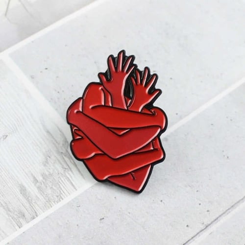 Hug-Heart Pin