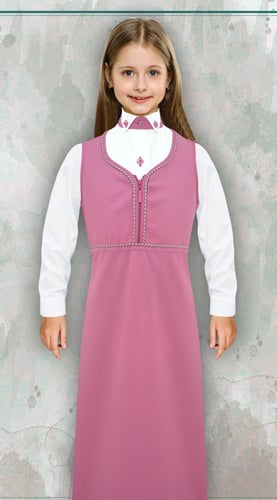 مريول ابتدائي قطعتين موديل 30 وسط