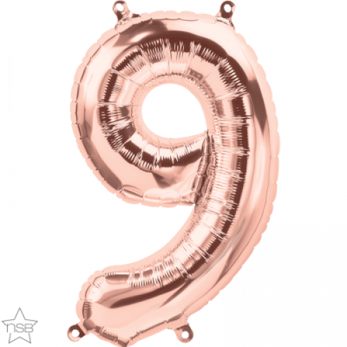 FOIL LARGE NUMBER ROSEGOLD (عدد 5 قطع)9