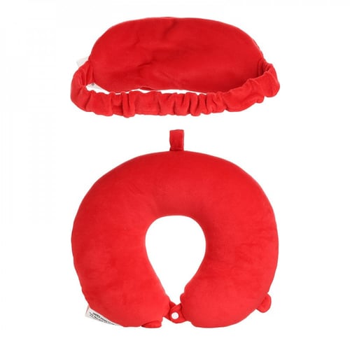 غطاء العين + وسادة شكل حرف U من شارع سمسم (إلمو)