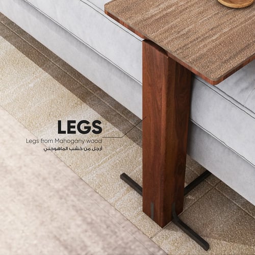 طاولة خدمة + لوح تقديم (H6T) نوع السطح Geo Gris