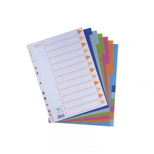 فواصل ملونة 12 ورقة , 6الوان ,A4