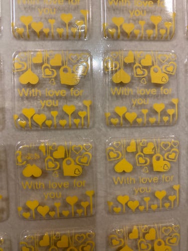 استكرات شكولاته بعباره with love for you 35 حبه