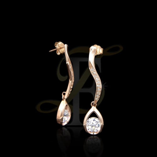 حلق (زركون) فضة عيار 925