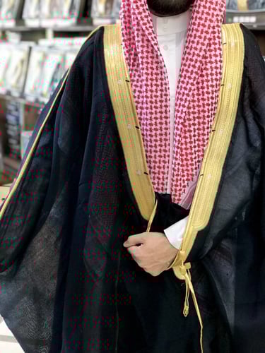 بشت رجالي رسمي لون أسود قصب كمبيوتر صناعة سعودية