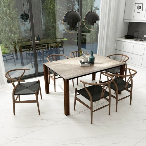 طاولة طعام (H2-75M) نوع السطح Geo Gris