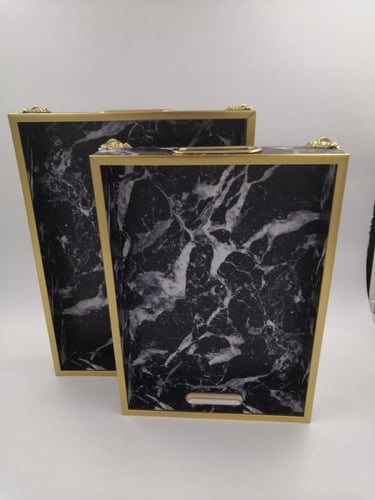 صينية طقم رخامي اسود