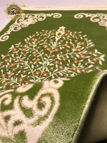 سجادة تركية فاخرة مزهرية (أخضر - كبيرة)