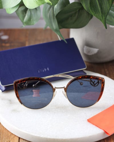 نظارة شمسية نسائية ماركة فندي - Blue Cat Eye