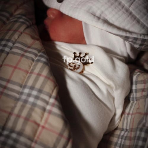 بروش صدف تاج مطلي فضه متوفر 3 مقاسات