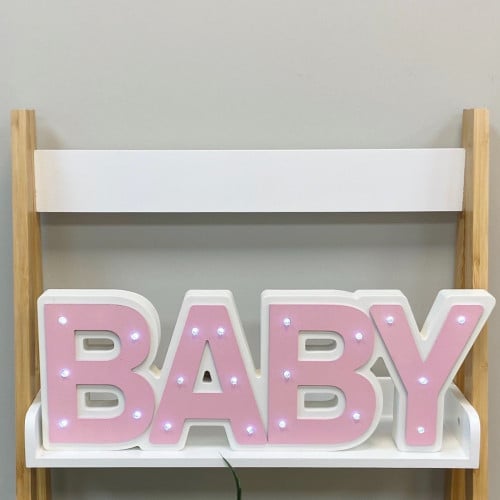 تعليقة جدارية BABY سيراميك مضيئة بالبطارية زهري