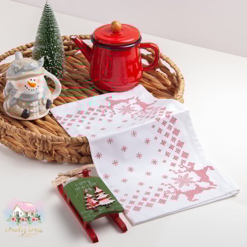 5882 مفرش الغزال الشتوي بلون أبيض