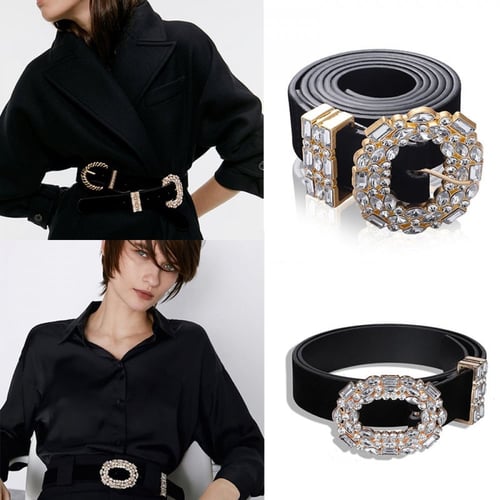 حزام اسود مطعم بالكريستال