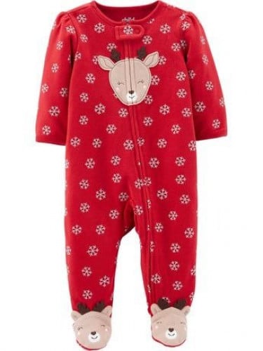 بجامه شتويه بناتي شبك كامل CHRISMAS من Carters