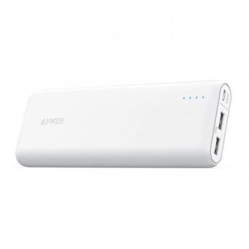 شاحن متنقل أنكر 15600 مخرجين بتقنية IQ أبيض