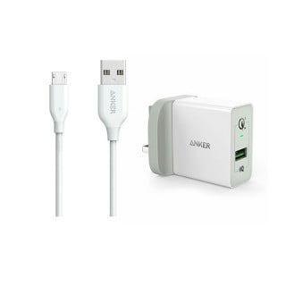 شاحن جداري أنكر بمنفذ واحد يدعم تقنية الشحن السريع...