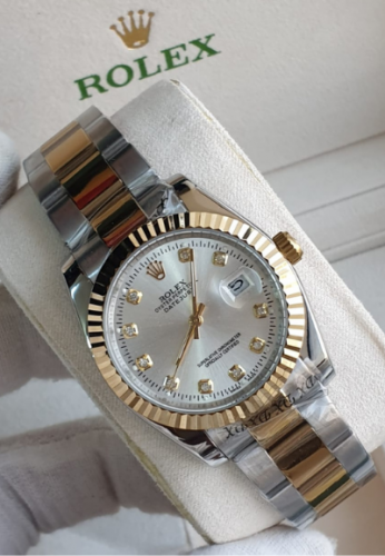 رولكس ذهبي وفضي رجالي اوتوماتيك