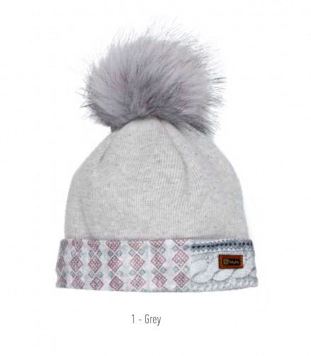 قبعه شتوية لطيفه للمواليد باللون الرمادي الفاتح من...