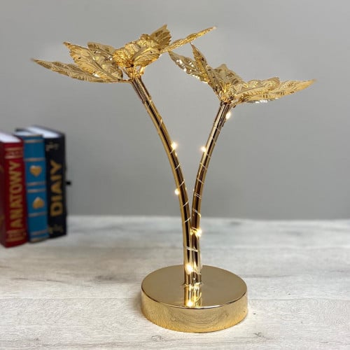 شجرة مضيئة ذهبية تعمل عالبطارية