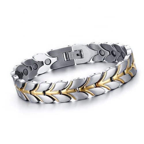 سوار الطاقة الطبي بحجر المغناطيس والجرمانيوم لون ف...