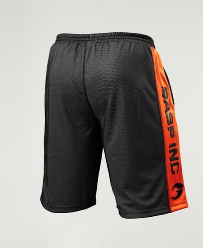 GASP NO.1 MESH SHORTS - BLACK/FLAME