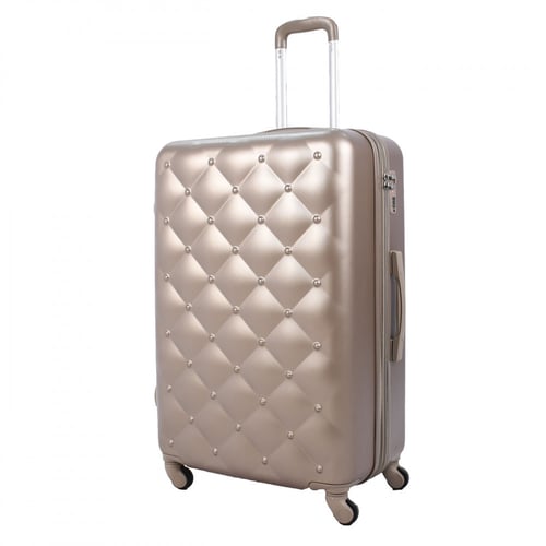 مورانو طقم شنط سفر فايبر بسحاب توسعة 6 قطع ذهبي