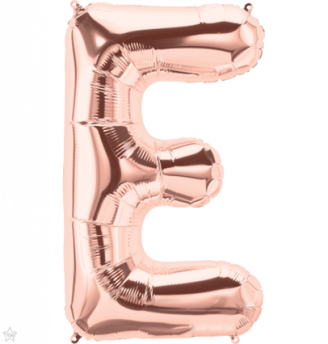 FOIL LARGE LETTER ROSEGOLD (عدد 5 قطع) E
