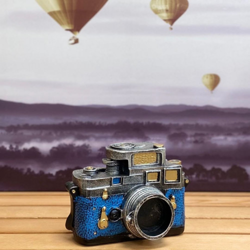 كاميرا سيراميك ازرق وفضي انتيك